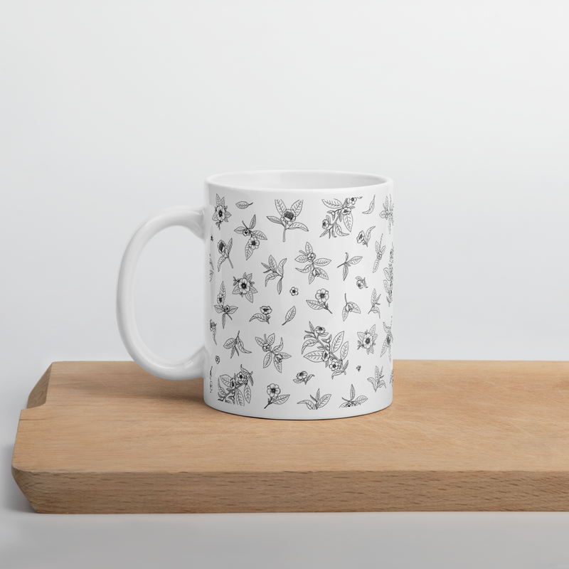Camellia sinensis botanical printed products